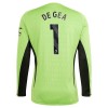 Original Trikotsatz Manchester United De Gea 1 Torwart Heimtrikot 2023-24 Langarm Für Kinder